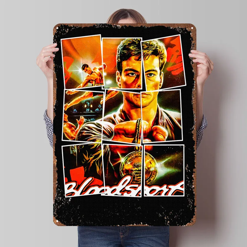 Retro Gaming At Home - Bloodsport Metal Sign 클래식 영화 포스터