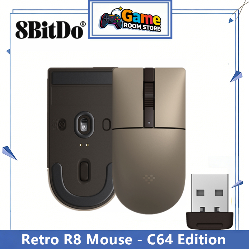 Mouse Gaming Retro - 8BitDo 레트로 R8 마우스 - C64
