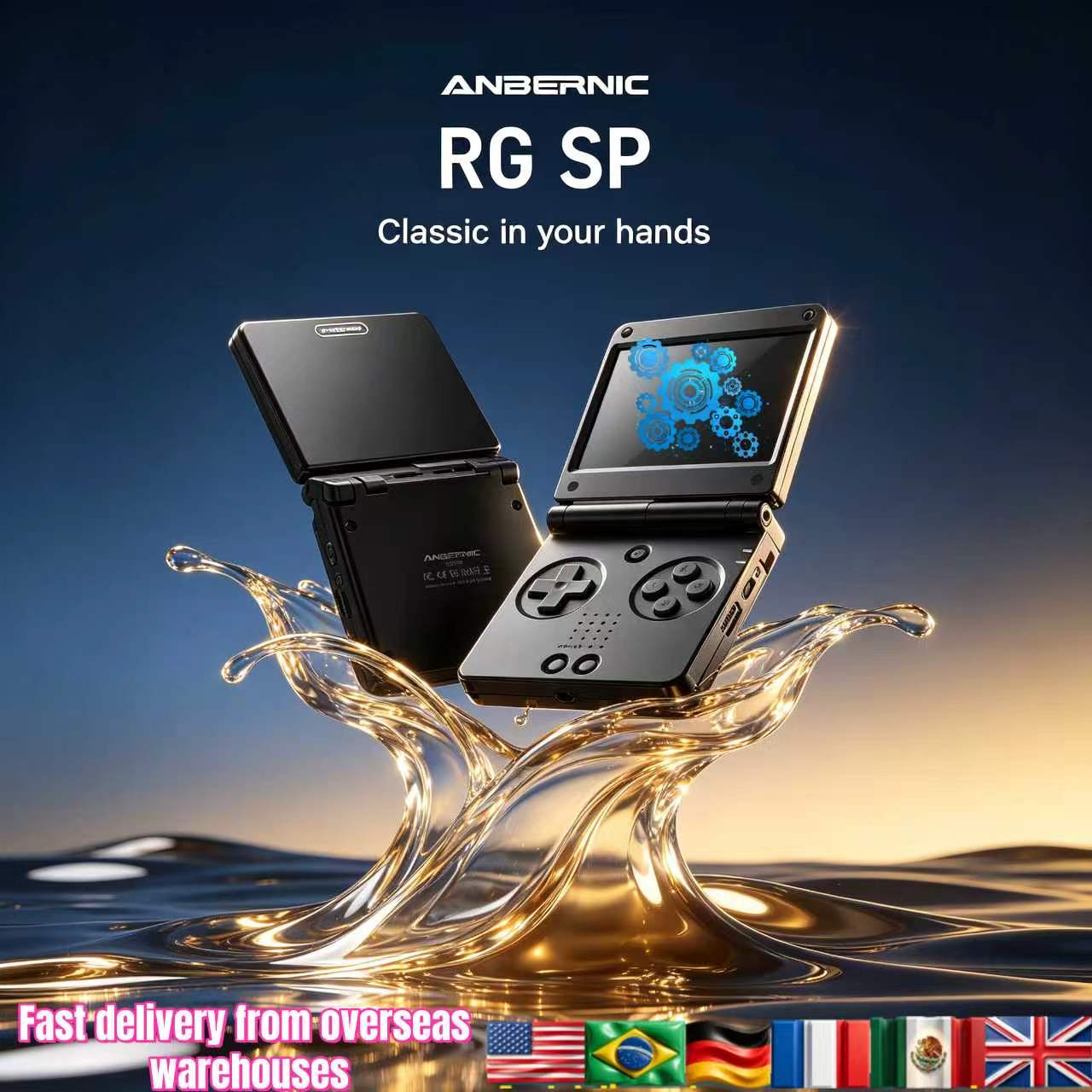 안베르닉 RGSP 플립 클래식 휴대용 게임 콘솔 3.4 - Retro Gaming Anbernic 리뷰 및 가격